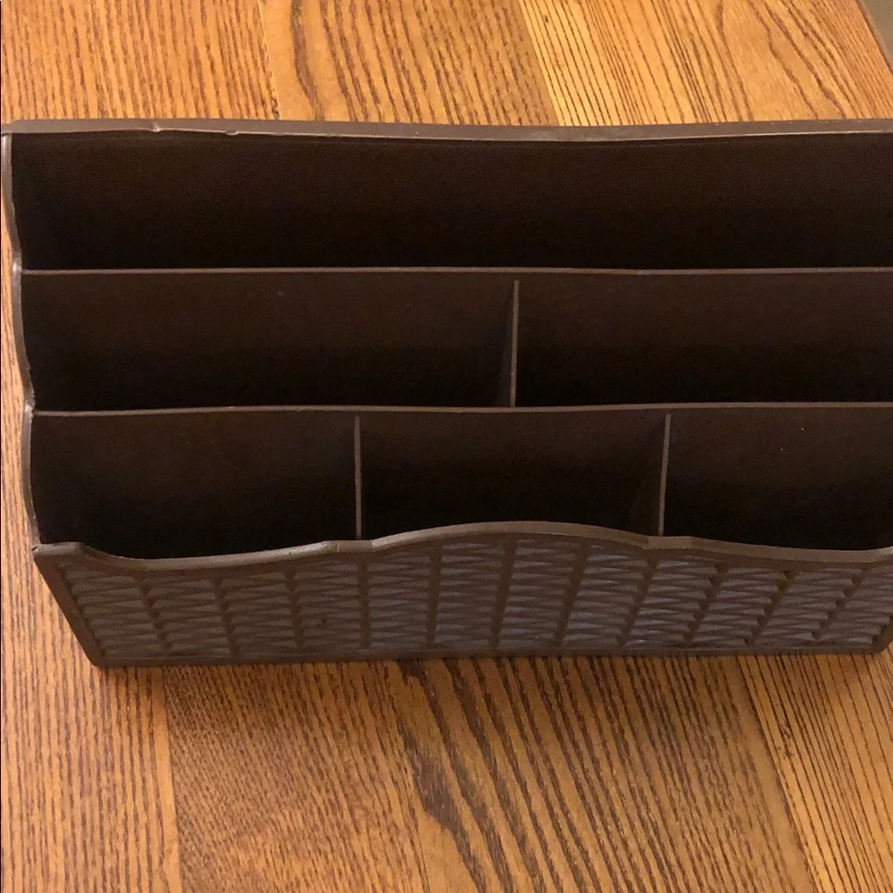 Brown Plastic Desk File Organizer - 3-Tier Mail & Document Sorter